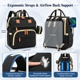 thumbnail image 5 of Diaper Bag Backpack, DERSTUEWE Diaper Backpack, Baby Bag with Insulated Bottle Pockets, Unisex, Black, 5 of 6