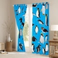 thumbnail image 3 of Homewish Kawaii Penguin Kids Black Out Curtains, Cute Cartoon Animal Curtains Pack of 2 (42x63 Each), Funny Ocean Sealife Bedroom Curtains, Curtains Blackout Home Decor, 3 of 6