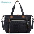 thumbnail image 3 of Lekebaby Tote Diaper Bag, Large Capacity Diaper Bags with Changing Pad & 16 Pockets, Waterproof Baby Bag for Hospital, Travel, Black, 3 of 8
