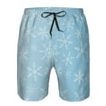 thumbnail image 3 of Pofeuu Snowflake Snowing Prin Men's Swim Trunks Quick Dry Bathing Suit Swimming Board Shorts Mesh Lining Beach Swimwear-X-Large, 3 of 6