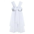thumbnail image 3 of iEFiEL Girls Chiffon Sequins Adjustable Straps Ballet Dance Gymnastics Leotard Dress White 14, 3 of 7
