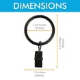 thumbnail image 7 of Curtain Rings with Clips 50 Pack Metal Curtain Clips Decorative Drapery Rings (1.26 Inch Interior Diameter Matte Black), 7 of 7