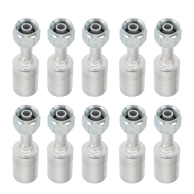 Air Conditioning Hose Fitting, High Strength 180 10pcs Refrigerant Hose Joint with R12 3/8in Sleeve for Car for Engineering Vehicle