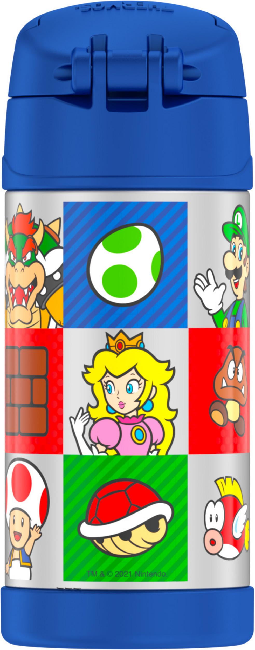Super Mario: Stainless Water Bottle - 430ml (With Cup Ver.)