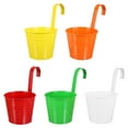thumbnail image 1 of 5PCS Iron Metal Bucket Planter Garden Patio Outdoor Hanging Planter Pot, 1 of 8