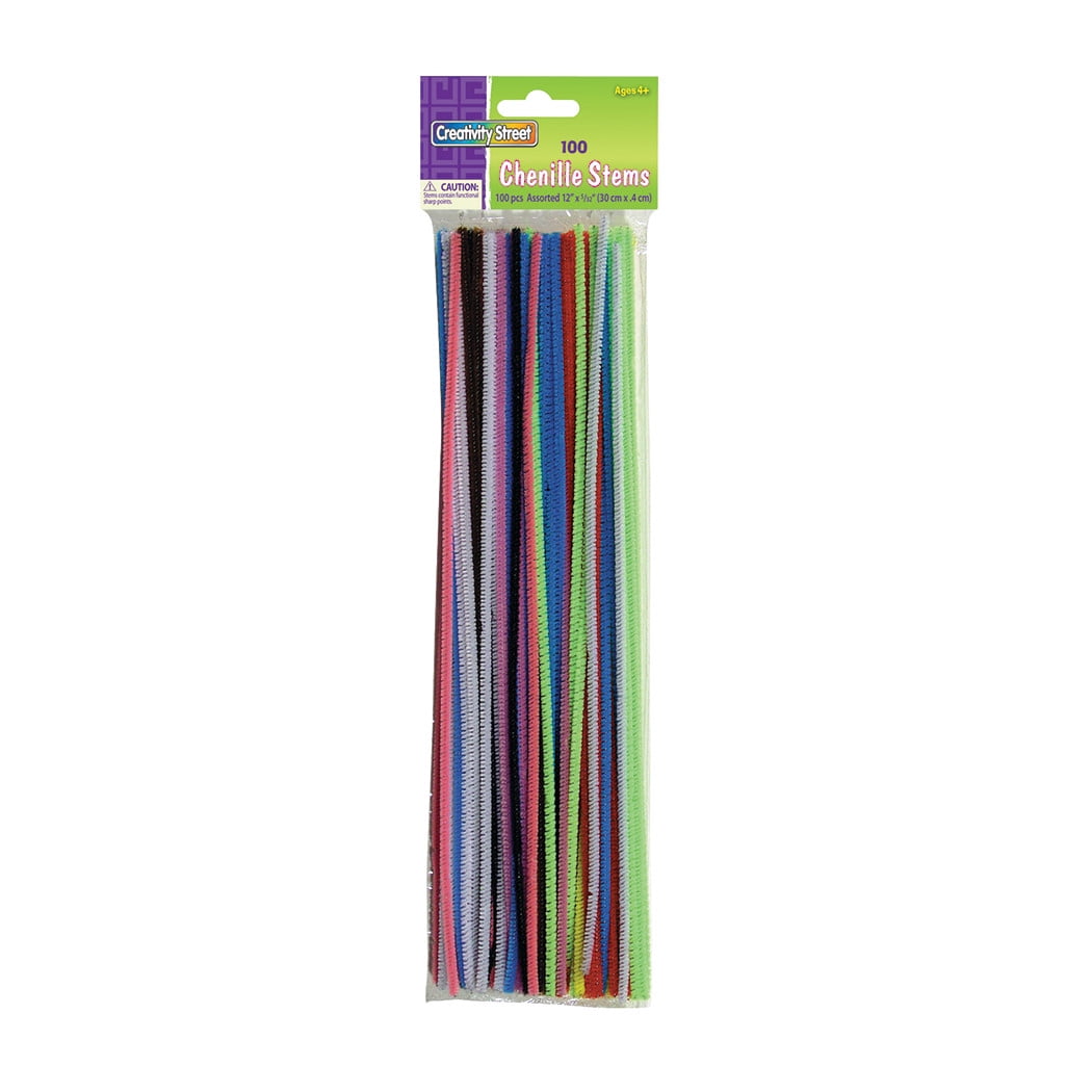 Creativity Street Stetems/Pipe Cleaners 12 X 4mm 100-Piece White by Creativity Street 