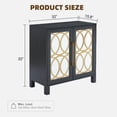 thumbnail image 6 of EDYO LIVING Mirrored Sideboard Buffet Cabinet, Modern Storage Accent Cabinet for Hallway, Entryway, Black, 6 of 6