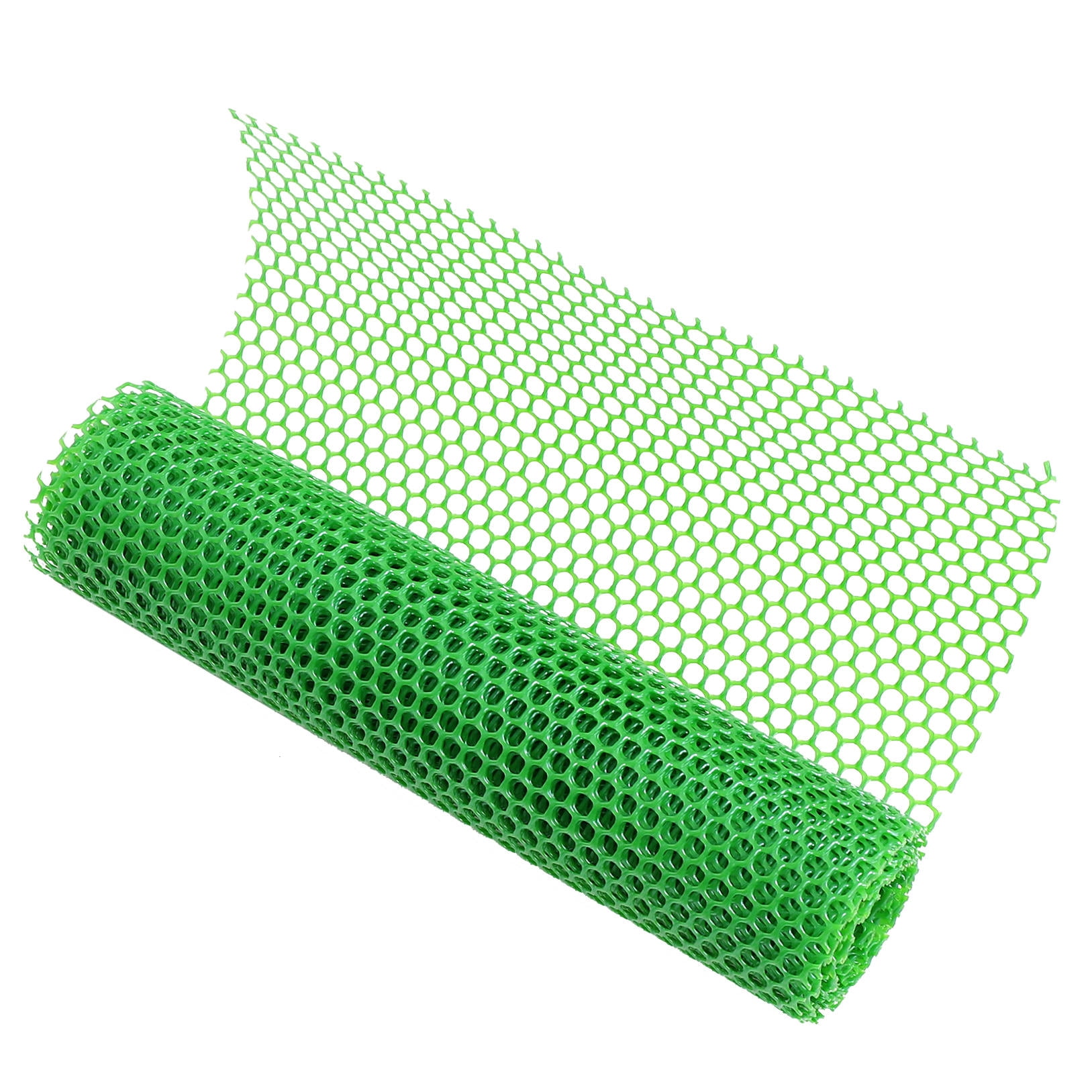 FUEENIRVA Heavy Duty Green Plastic Mesh Netting for Outdoor Garden Fences and Poultry , Weather Resistant Cover