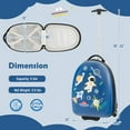 thumbnail image 3 of Gymax 16'' Kids Carry-On Luggage with Wheels w/ 2-Level Aluminum Handle Suitcase Blue, 3 of 10
