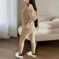 thumbnail image 3 of Ensemble Deux Pièces Hiver 2024 Vêtements pour Femmes Mode Automne Décontracté Col Rond Pull Ample Tricoté, 3 of 5