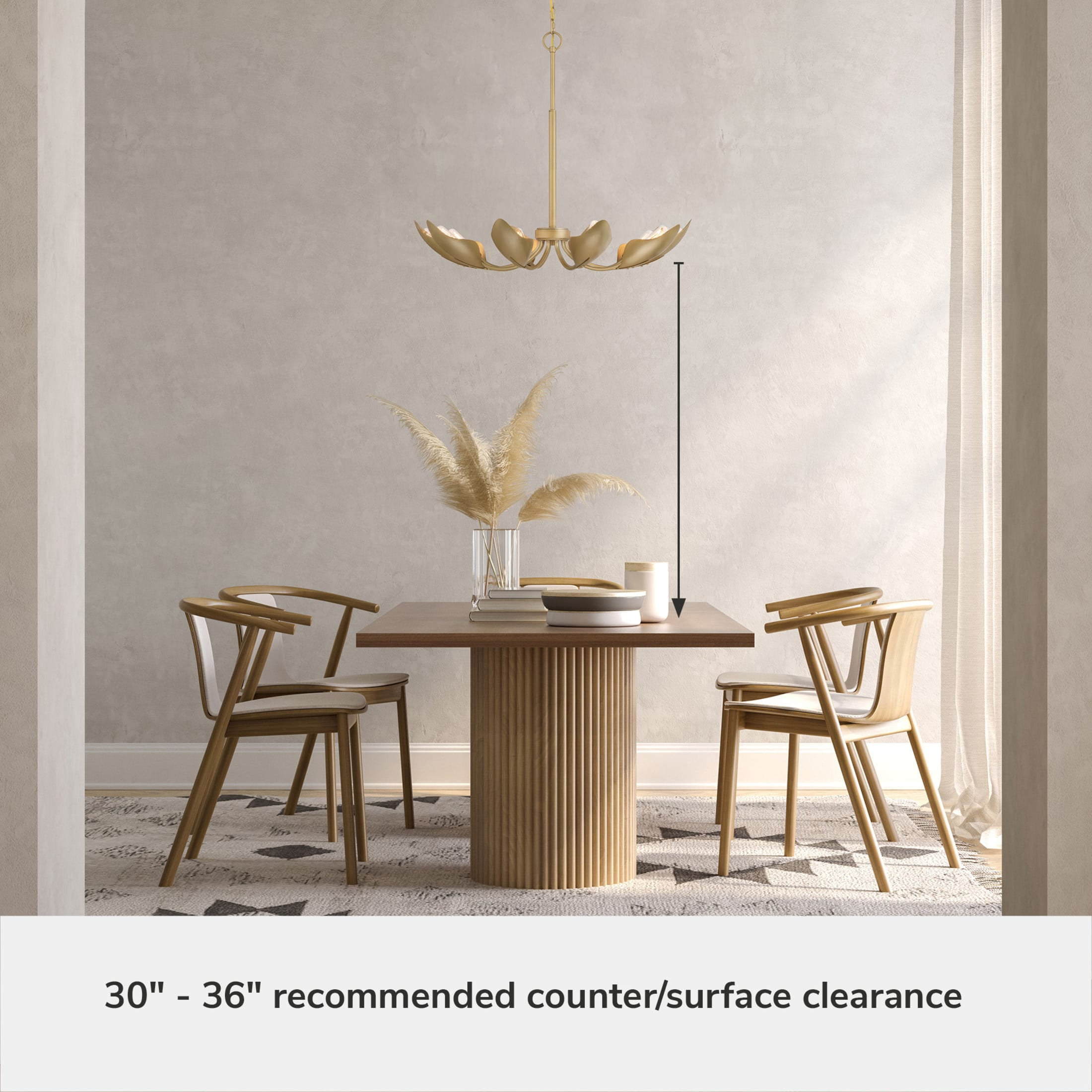 Hunter - Juneway 10-light Luxe Gold, Large Chandelier, Dimmable, Transitional Style, Candle Shaped, for Bedrooms, Dining, Living Rooms - 48223