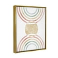 thumbnail image 4 of Stupell Industries Circle with Abstract Rainbows Abstract Painting Gold Floater Framed Canvas Art Print Wall Art, 17 x 21, 4 of 10