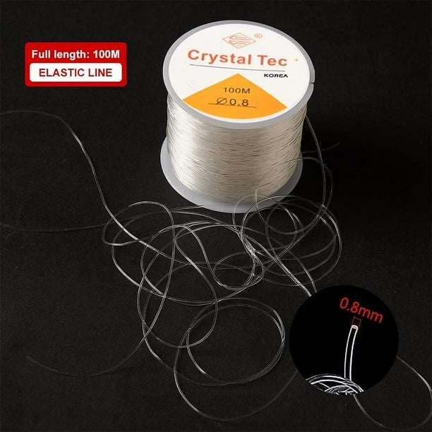 Curqia 2 Rollos De Cordón Elástico Transparente De 0,2 Mm Para Pulseras