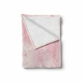 thumbnail image 2 of Pale Pink Soft Flannel Fleece Throw Blanket, Floral Background with Hazy Bubbles and Flower Romantic Flourishing Image, Cozy Plush for Indoor and Outdoor Use, 50" x 70", Pale Pink, by Ambesonne, 2 of 6