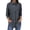 Grey Shirts, variant on CAIVO Women's Turndown Collar Solid Color Fashion Linen Pocket Beach Shirt Long Sleeve Turndown Collar Long Sleeve Soft Summer Blouse Back To School Tops