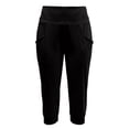 thumbnail image 6 of JIA JIA SHUANG Capri Pants for Women High Waisted Pull on Yoga Joggers Pants Slim Straight Leg Stretchy Workout Trousers with Side Pockets(Black,Medium), 6 of 6