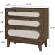 thumbnail image 5 of Yeshouse Mesita de Noche de Ratán con Cajones, Mueble Decorativo Moderno de Granja, Paneles Estrechos de Madera Veteada, 5 of 7