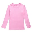 thumbnail image 3 of Povozer Girls Casual Tunic Tops Knot Front Long Sleeve Loose Soft Blouse T-Shirt(Pink,11-12 years), 3 of 3