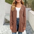 thumbnail image 4 of VIPOIN Girls Knit Long Cardigan Sweater, Ribbed Button Down with Side Pockets, Casual Layering Outerwear, 4 of 6
