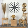 thumbnail image 3 of Nearly Natural 40" Washed Nautical Metal Compass Wall Art Decor, 3 of 3