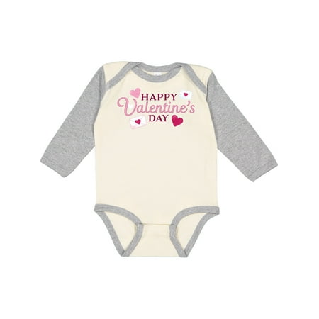 

Inktastic Happy Valentine s Day Gift Baby Boy or Baby Girl Long Sleeve Bodysuit