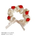 thumbnail image 3 of 4 unids rosa flor cabello corbata elegante pelo anillo señora pelo corbata ponytail titular, 3 of 6