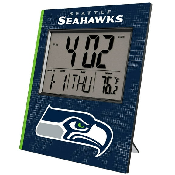 Keyscaper Seattle Seahawks Cross Hatch Digital Desk Clock