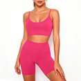 thumbnail image 2 of Diufon Two Piece Workout Sets for Women Spaghetti Straps Sports Bras and High Waist Matching Shorts Gym Yoga Outfits, 2 of 8