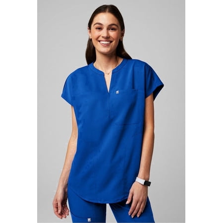 Fabletics Women's Evolve 3-Pocket Scrub Top with an Oversized Fit - MotionTech, 4-Way Stretch, Wrinkle-Resist, Anti-Shrink (Sizes Vary)