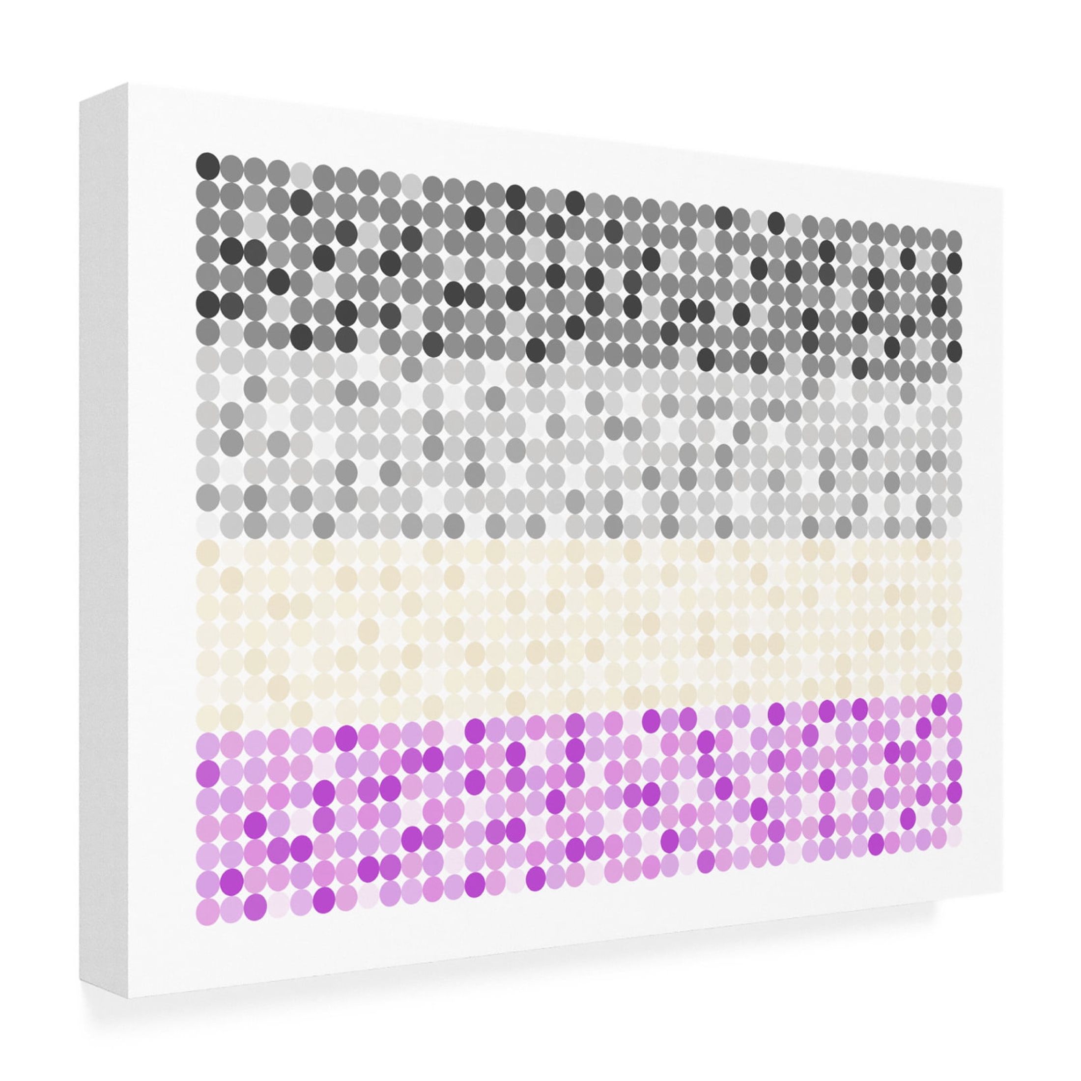 Canvas Wall Art - Tom Quartermaine 'Abstract Circle Asexual Pride Flag' Wall Art for Living Room, Bedroom, or Office Décor by Trademark Fine Art - 32 x 24 Inches