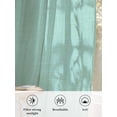thumbnail image 6 of Sheer Curtains 96 Inches Long, Linen Mint Green Semi Sheer Curtains Light Filtering Window Treatment, Modern Minimalist Pure Solid Color Privacy Voile Drapes for Living Room Bedroom 52x96 Inch, 6 of 7