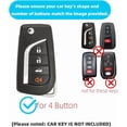 thumbnail image 2 of Key Fob Cover Compatible with Toyota Camry SE/LE 2018-2024 Corolla LE 2020-2026 4 Button Keychain Case Holder Protector,Gold White, 2 of 6