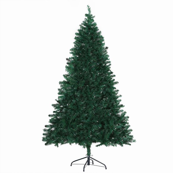 6ft Christmas Tree Unlit Artificial Spruce Full Tree with Metal Stand