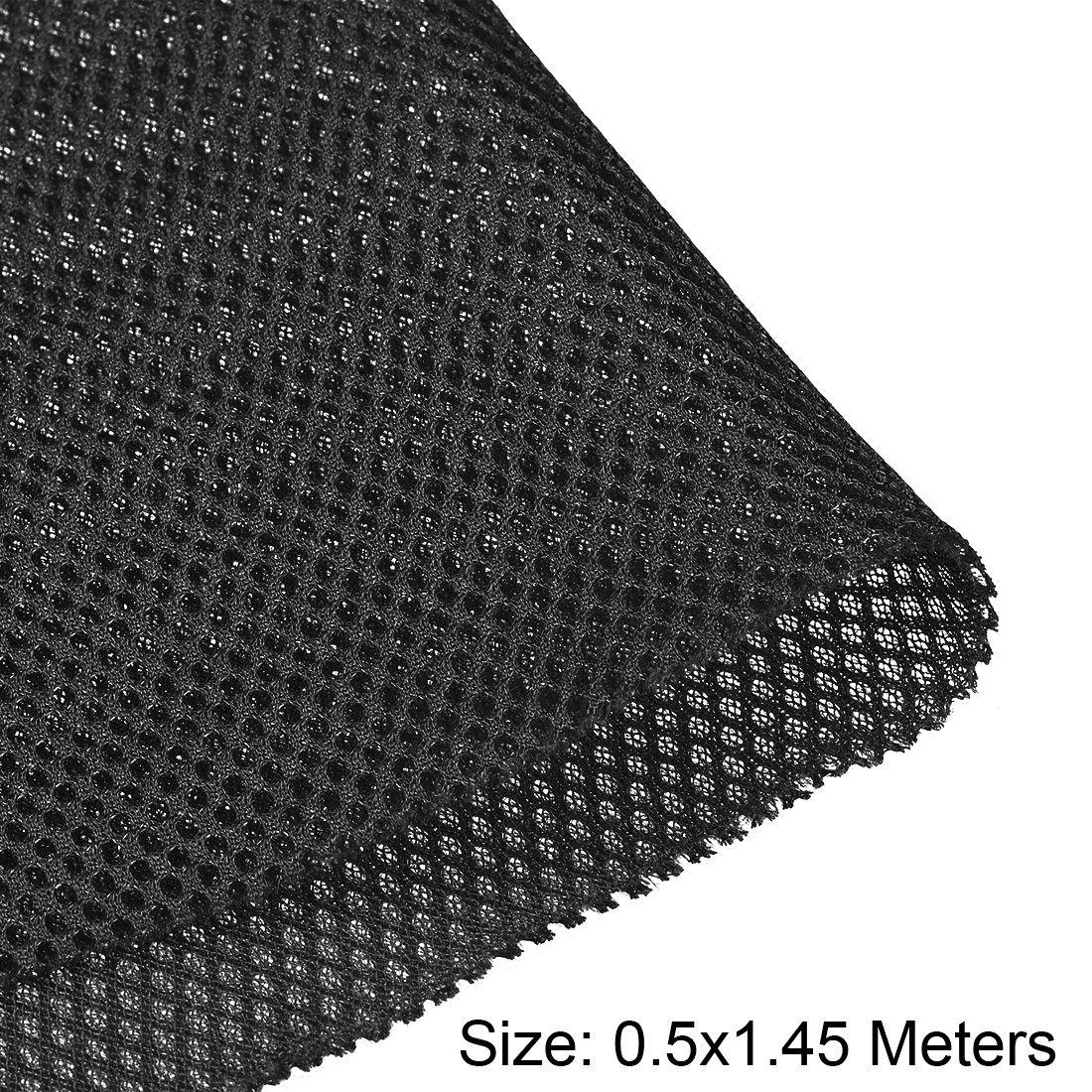 Uxcell Speaker Grill Cloth Polyester Fiber Stereo Mesh Fabric Black 0.5x1.45m