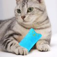 thumbnail image 1 of Gato azul menta juguetes de peluche suave resistente a mordidas PP algodón gatito juguete suministros para mascotas, 1 of 5