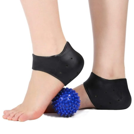 Plantar Fasciitis,VBESTLIFE Pairs Heel Pain Relief Protector Sleeves with a Hard Spiky Massage Ball and Heel Support Cushions for Heel Bone