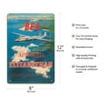 thumbnail image 2 of BEA Airspeed Ambassador - Elizabethan Class Service - British European Airways - Vintage Airline Travel Poster c.1952 - 8 x 12 inch Vintage Wood Art Sign, 2 of 4
