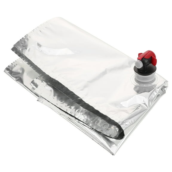 Raindrops Hidden Wine Dispenser Bag Shopping Travel 60.00X48.50X0.50CM Silver