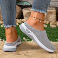 thumbnail image 4 of Rokment Women's Orthopedic Arch Support Clogs Walking Backless Sandals for Plantar Fasciitis Comfortable Breathable Mesh Tennis Non Slip Nursing Work Shoes Grey Size 8, 4 of 7