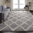 thumbnail image 4 of Nourison Ultra Plush Shag ULP02 Gray/White Indoor Area Rug - 9' x 12', 4 of 7