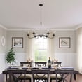 thumbnail image 4 of Millennium Lighting Inc Millennium Lighting Delvona 6 Light Chandelier in Modern Gold or Matte Black Matte Black 20.75 Painted, 4 of 11