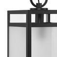 thumbnail image 2 of Parrish Collection One-Light Matte Black Clear and Etched Glass Modern Craftsman Outdoor Hanging Lantern, 2 of 15