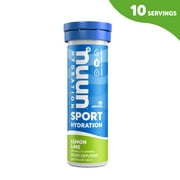 Nuun Sport Electrolyte Tablets for Proactive Hydration, Lemon Lime, 10 Count Tube