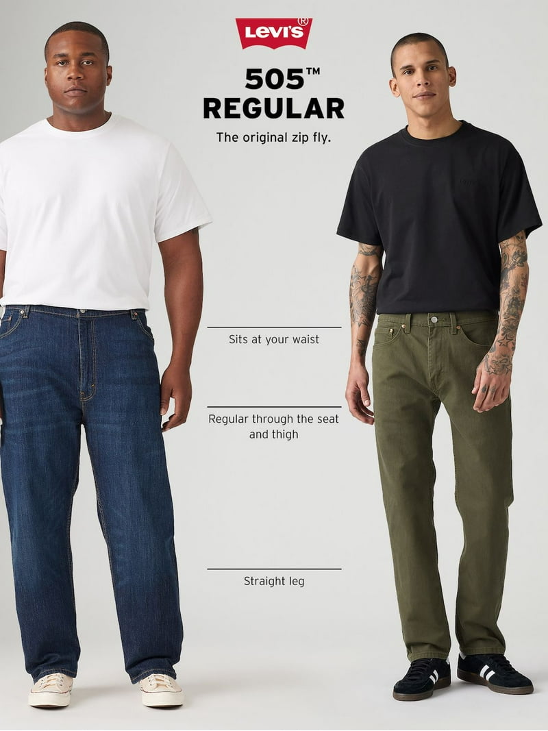 Men's Levi's® 505™ Regular Fit Stretch Jeans Color: Goth Fog Size