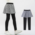 thumbnail image 4 of GYRATEDREAM Little Girls Leggings Pants with Tutu Skirts Kids Culottes Footless Tights 3-11Y, 4 of 7