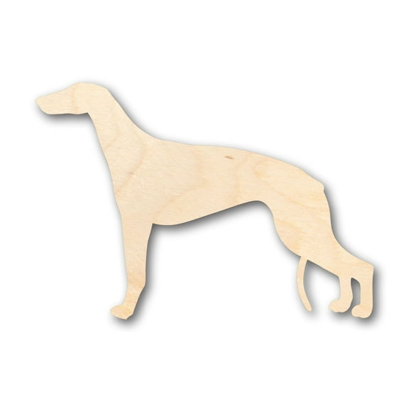 Unfinished Wood Greyhound Dog Shape - Craft - up to 46" DIY 8" / 1/4"