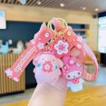 thumbnail image 3 of Venta al por mayor lindo 3D PVC dibujos animados Sanrio Anime llavero Kawaii bolso escolar colgante Sakura Hello kitty Cat Melody llavero regalos, 3 of 4