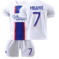 thumbnail image 1 of SWhite 7CMbappe 7 # Sergio Ramos 4 # Conjunto de uniformes de fútbol con protectores de calcetines y rodillas para niños y niñas Nuevo diseño Deporte Moda Equipo de fútbol Jersey Traje para esquí esquí Gafas de esquí, 1 of 1
