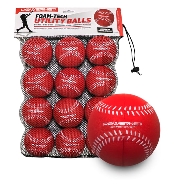 PowerNet Foam-Tech Utility Training Balls | Baseball Size