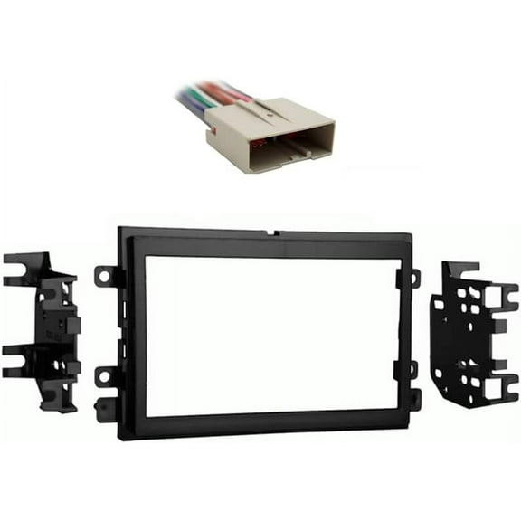 American Terminal Compatible with Ford F 150 2004 2005 2006 Double DIN Stereo Harness Radio Install Dash Kit Package